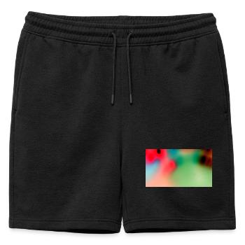 Étoile heureuse - Short de survêtement homme premium - noir - Devant - AI Model Male 178 light (178cm)