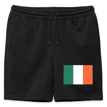 Show off your colors – Ireland - Mens' Premium Organic Sweatshorts - black - Front - AI Model Male 178 light (178cm)