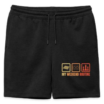 Week-end d’échecs - Short de survêtement homme premium - noir - Devant - AI Model Male 178 light (178cm)