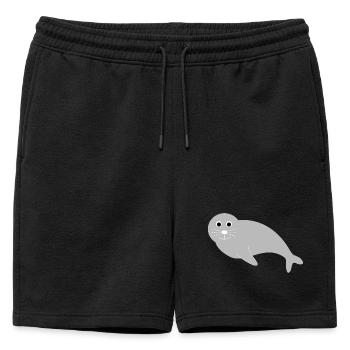 Seals, seals, seals, seals animals - Mens' Premium Organic Sweatshorts - black - Front - AI Model Male 178 light (178cm)