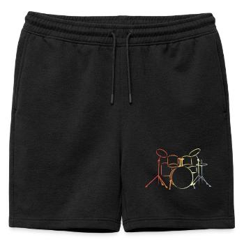 Batterie vintage - Short de survêtement homme premium - noir - Devant - AI Model Male 178 light (178cm)