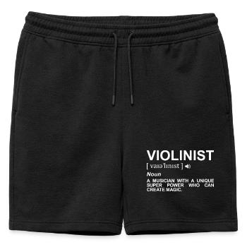 Dictionnaire du violoniste - Short de survêtement homme premium - noir - Devant - AI Model Male 178 light (178cm)