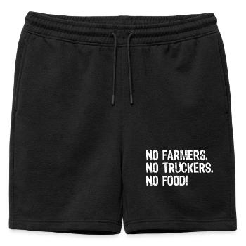 Pas d’agriculteurs, pas de camionneurs, pas de nourriture ! - Short de survêtement homme premium - noir - Devant - AI Model Male 178 light (178cm)