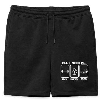 TOUT CE DONT J’AI BESOIN - Édition Blanche - Short de survêtement homme premium - noir - Devant - AI Model Male 178 light (178cm)