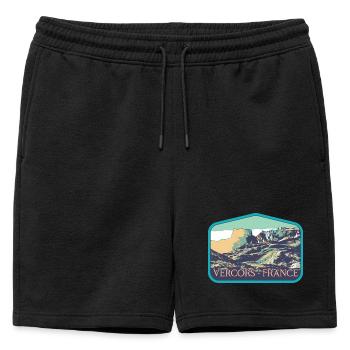 Parc naturel regional Vercors : Nature Majestueuse - Short de survêtement homme premium - noir - Devant - AI Model Male 178 light (178cm)