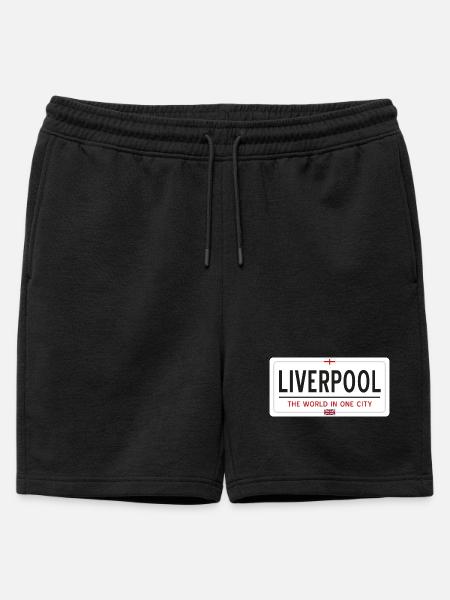 Liverpool city name - Mens' Premium Organic Sweatshorts - black