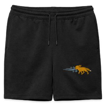 Le renard et le vent - Short de survêtement homme premium - noir - Devant - AI Model Male 178 light (178cm)