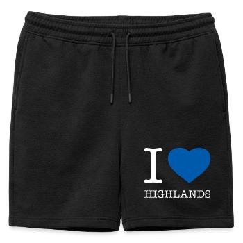 J’ADORE LES HIGHLANDS - Short de survêtement homme premium - noir - Devant - AI Model Male 178 light (178cm)