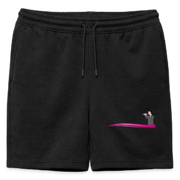 Flûtiste sur Wave | Joueur de flûte sur une vague - Short de survêtement homme premium - noir - Devant - AI Model Male 178 light (178cm)