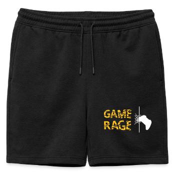 COLÈRE DE JEU !! Casse l’écran ! - Short de survêtement homme premium - noir - Devant - AI Model Male 178 light (178cm)