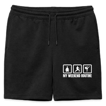 Week-end de karaté - Short de survêtement homme premium - noir - Devant - AI Model Male 178 light (178cm)