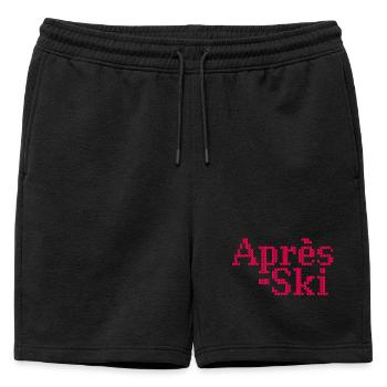 Après-ski tricot vacances de ski fête d’hiver vacances fan - Short de survêtement homme premium - noir - Devant - AI Model Male 178 light (178cm)