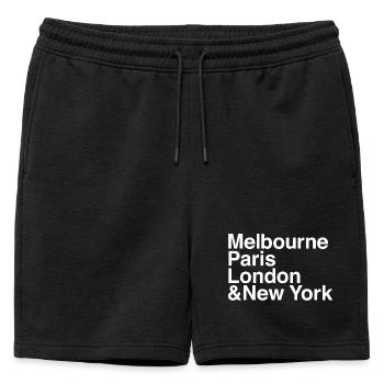 GRAND CHELEM Tennis - Short de survêtement homme premium - noir - Devant - AI Model Male 178 light (178cm)