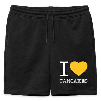 J’ADORE LES CRÊPES - Short de survêtement homme premium - noir - Devant - AI Model Male 178 light (178cm)