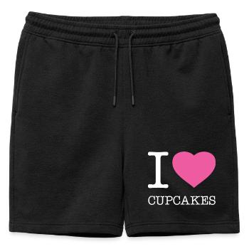 J’ADORE LES CUPCAKES - Short de survêtement homme premium - noir - Devant - AI Model Male 178 light (178cm)
