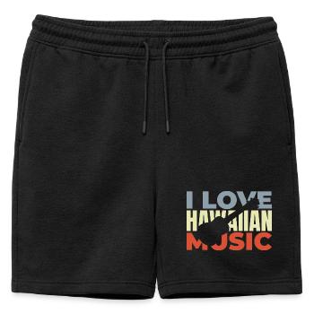Musique hawaïenne - Short de survêtement homme premium - noir - Devant - AI Model Male 178 light (178cm)