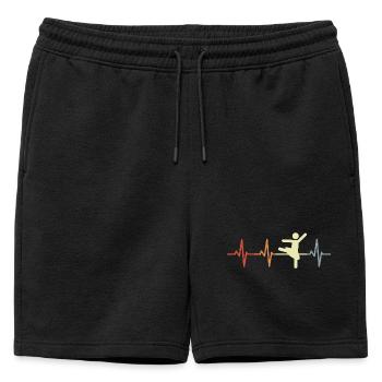 Danseur de ballet Heartbeat - Short de survêtement homme premium - noir - Devant - AI Model Male 178 light (178cm)