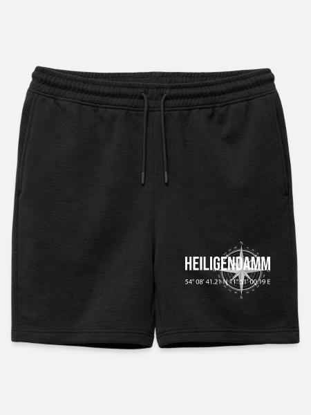Koordinaten Heiligendamm - Männer Premium Organic Sweatshorts - Schwarz