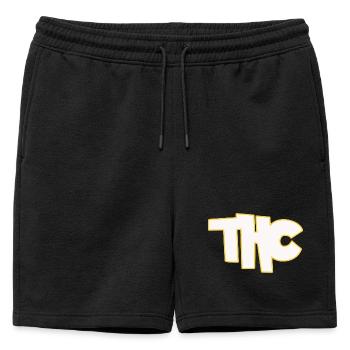 THC - Short de survêtement homme premium - noir - Devant - AI Model Male 178 light (178cm)