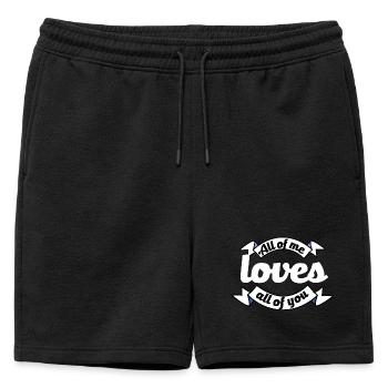Vous m’aimez tous Proposition Déclaration d’amour - Short de survêtement homme premium - noir - Devant - AI Model Male 178 light (178cm)