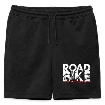 Rennrad Heartbeat Sprint - Männer Premium Organic Sweatshorts - Schwarz - Vorne - AI Model Male 178 light (178cm)