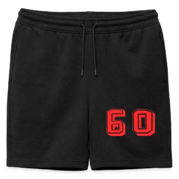 60. 60 ANS. 60e ANNIVERSAIRE. ANNIVERSAIRE 60 ANS. - Short de survêtement homme premium - noir - Devant - AI Model Male 178 light (178cm)