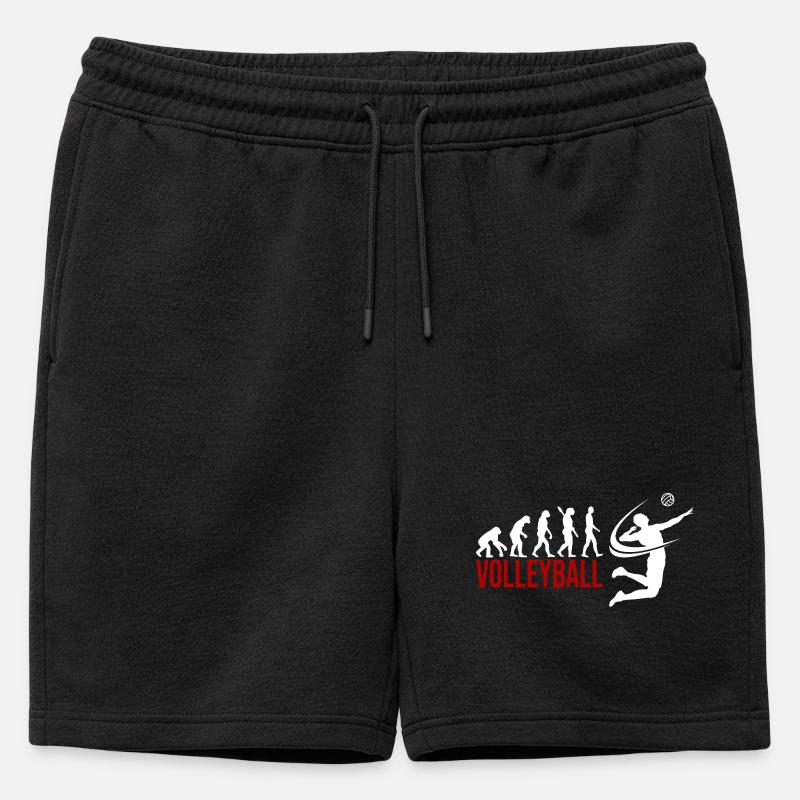 Evolution Volleyball - Männer Premium Organic Sweatshorts - Schwarz