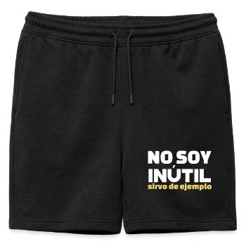 No Soy Inutil Servo de Ejemplo - Short de survêtement homme premium - noir - Devant - AI Model Male 178 light (178cm)