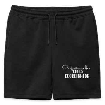Coordinateur professionnel du chaos - Short de survêtement homme premium - noir - Devant - AI Model Male 178 light (178cm)