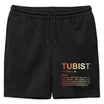 Définition du tubiste - Short de survêtement homme premium - noir - Devant - AI Model Male 178 light (178cm)