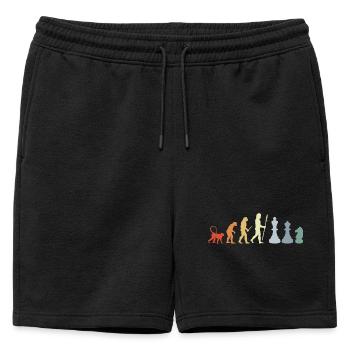 Développement des échecs - Short de survêtement homme premium - noir - Devant - AI Model Male 178 light (178cm)