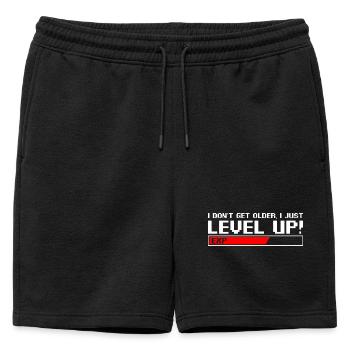 T-shirt rétro Level Up Pixel - Short de survêtement homme premium - noir - Devant - AI Model Male 178 light (178cm)