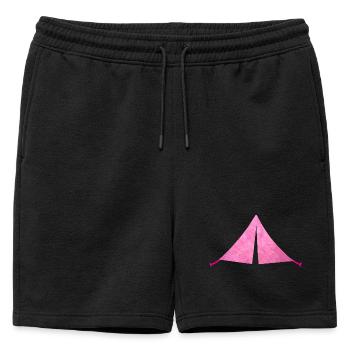 Tente Fell Camping Flausching Camper Extérieur Rose - Short de survêtement homme premium - noir - Devant - AI Model Male 178 light (178cm)