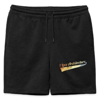 J’aime l’architecture - Short de survêtement homme premium - noir - Devant - AI Model Male 178 light (178cm)