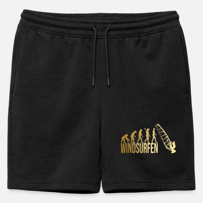 Evolution Windsurfen - Männer Premium Organic Sweatshorts - Schwarz