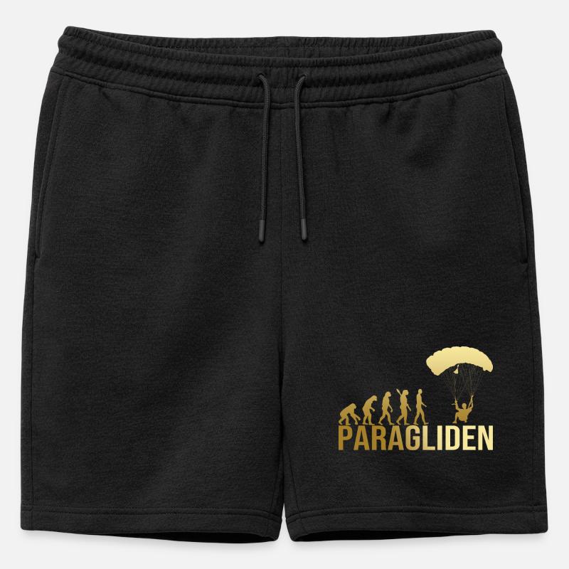 Evolution Paragliden - Männer Premium Organic Sweatshorts - Schwarz