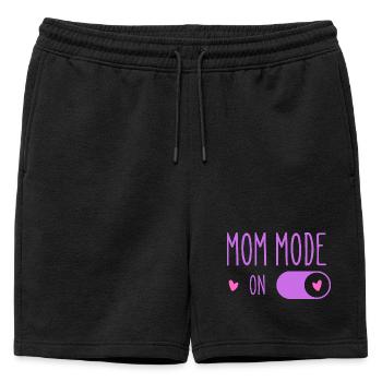 Active Mom Mode Purple - Mens' Premium Organic Sweatshorts - black - Front - AI Model Male 178 light (178cm)