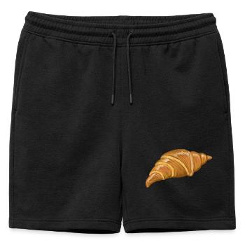 Illustration du croissant doré du lever du soleil - Short de survêtement homme premium - noir - Devant - AI Model Male 178 light (178cm)