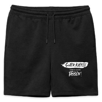 Un bon café a bon goût même dans des tasses moches - Short de survêtement homme premium - noir - Devant - AI Model Male 178 light (178cm)