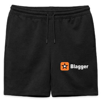 big blagger star - Mens' Premium Organic Sweatshorts - black - Front - AI Model Male 178 light (178cm)