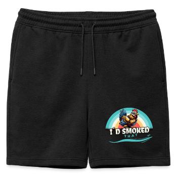 J’avais fumé ce drôle de dicton de poulet grillé au barbecue - Short de survêtement homme premium - noir - Devant - AI Model Male 178 light (178cm)