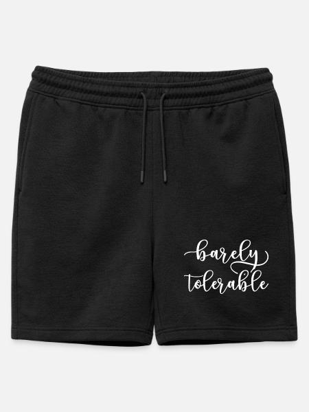 Pride And Prejudice - Barely Tolerable I - Mens' Premium Organic Sweatshorts - black