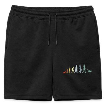 Propriétaire de chien Evolution - Short de survêtement homme premium - noir - Devant - AI Model Male 178 light (178cm)