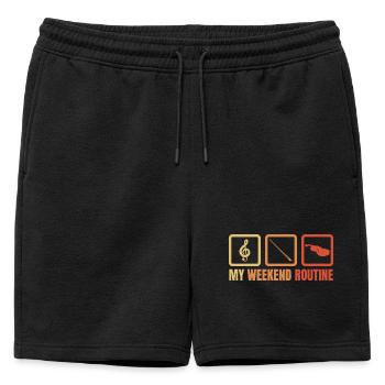 Week-end des violonistes - Short de survêtement homme premium - noir - Devant - AI Model Male 178 light (178cm)