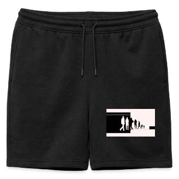Silhouetten im Übergang - Männer Premium Organic Sweatshorts - Schwarz - Vorne - AI Model Male 178 light (178cm)