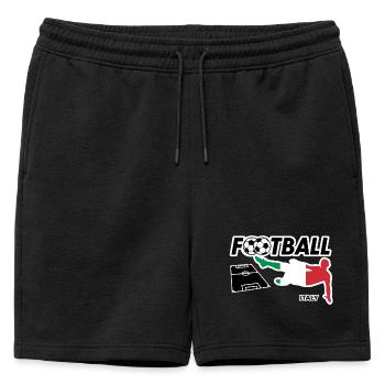 La fièvre du football Italie - Short de survêtement homme premium - noir - Devant - AI Model Male 178 light (178cm)