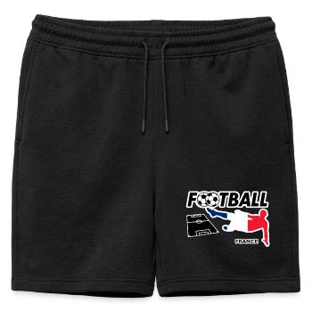 Fièvre du football France - Short de survêtement homme premium - noir - Devant - AI Model Male 178 light (178cm)