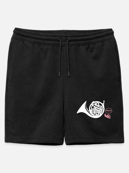 Waldhorn Hornist - Männer Premium Organic Sweatshorts - Schwarz