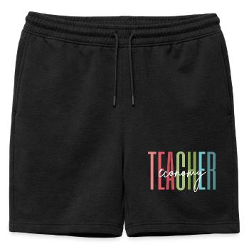 Professeur de Commerce École Cadeau d’enseignement - Short de survêtement homme premium - noir - Devant - AI Model Male 178 light (178cm)