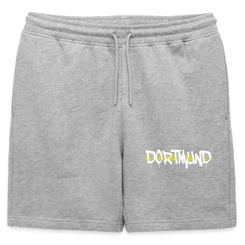 Dortmund - Männer Premium Organic Sweatshorts - Grau meliert - Vorne - AI Model Male 178 light (178cm)